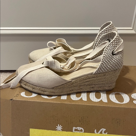 Soludos Shoes - Soludos Cream Espadrille Wedges